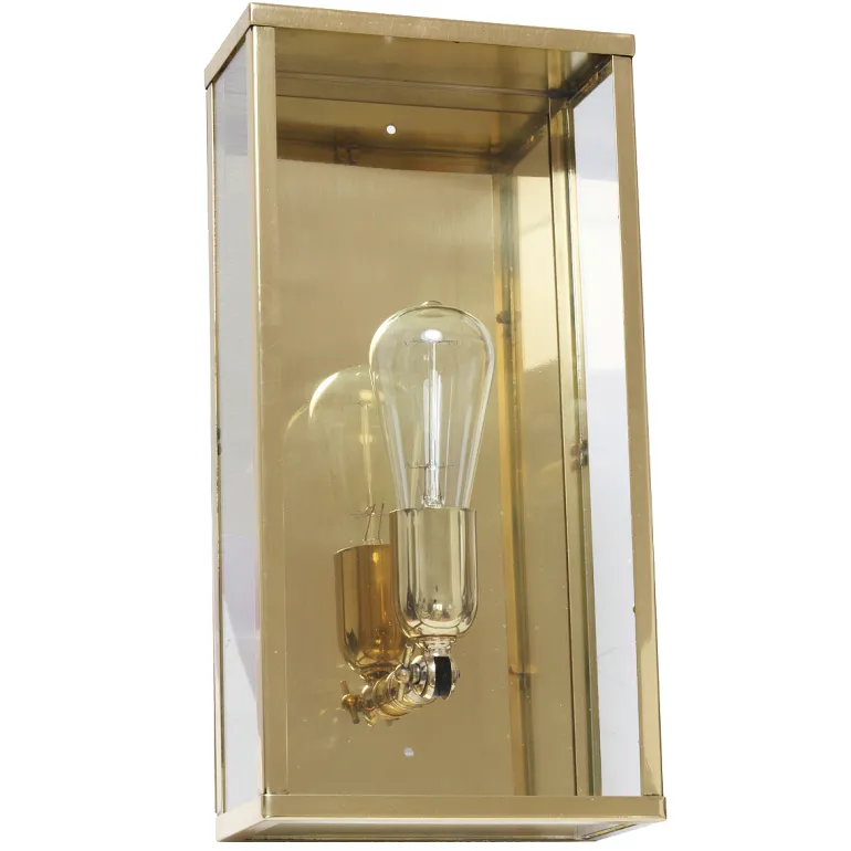Kassetten-Wandleuchte Vitrine 1LN in Bronze, Chrom und Nickel