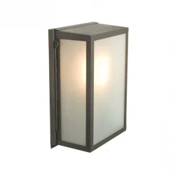 Kastenförmige Wandleuchte aus Messing Box 7644
