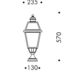 Klassik-Außenlampe aus Aluminiumguss