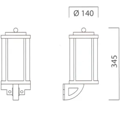 Klassische Art déco-Leuchte S 5 aus Messing