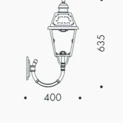 Klassische Außenlampe mit Ornamenten