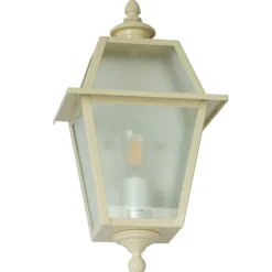 Klassische flache Dekor-Wandleuchte aus Edelstahl für außen