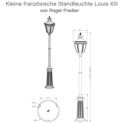 Klassische französische Standleuchte Louis XIII