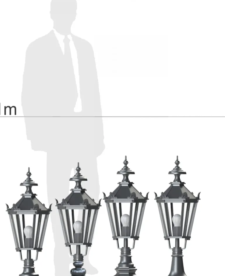 Klassische Gartenlampe SO 70 mit Guss-Laterne im Schinkelstil