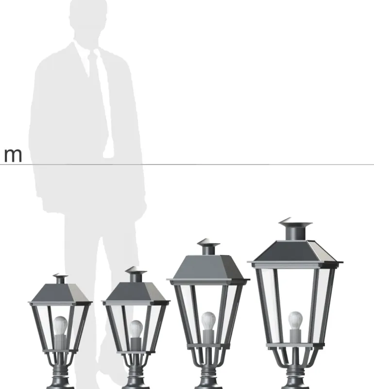 Klassische Gartenlaterne aus Aluguss Elba 50 TL