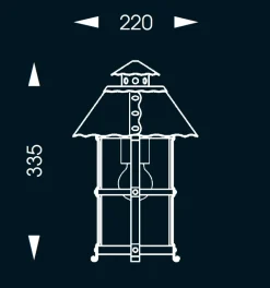 Klassische  handgeschmiedete Außen-Laterne WL 3397