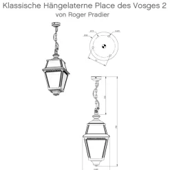 Klassische Hängelaterne Place des Vosges 2