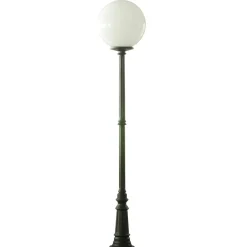 Klassische Mast-Außenleuchte mit Kugel Rodos P 02
