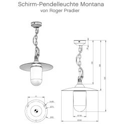Klassische Schirm-Pendelleuchte Montana