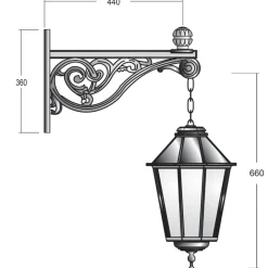 Klassische Wandleuchte für außen Thorn 50 TL