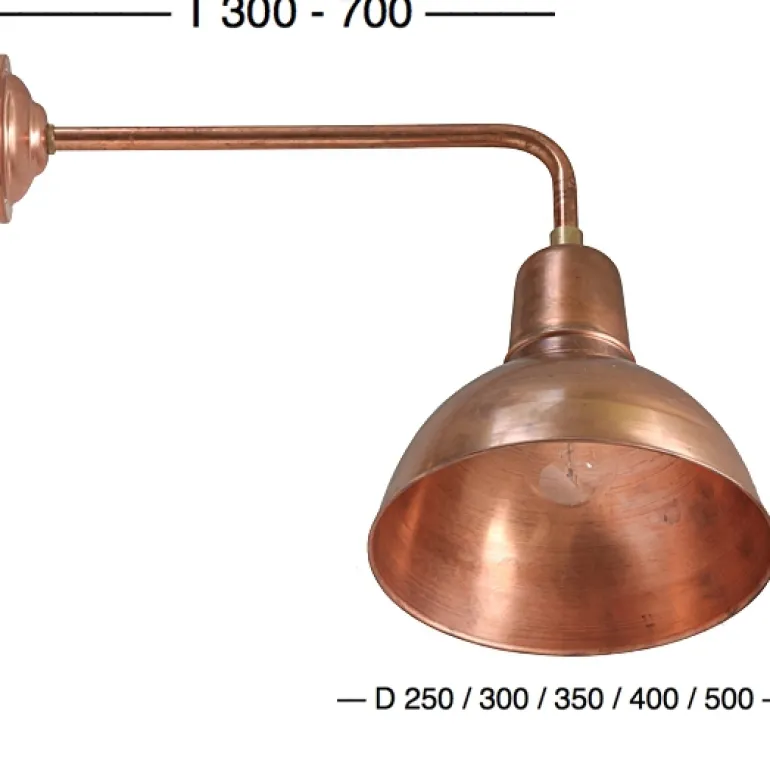 Klassische Wandleuchte Köln Kupfer RO 130 im Bauhaus-Stil
