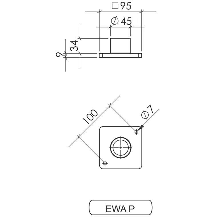 Klassische Wegeleuchte aus Aluguss EWA P 50 TL