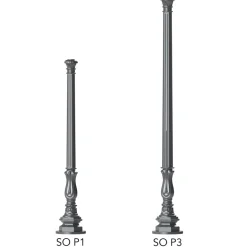 Klassischer Mast aus Aluminiumguss SO P1.P3 155 / 205 cm