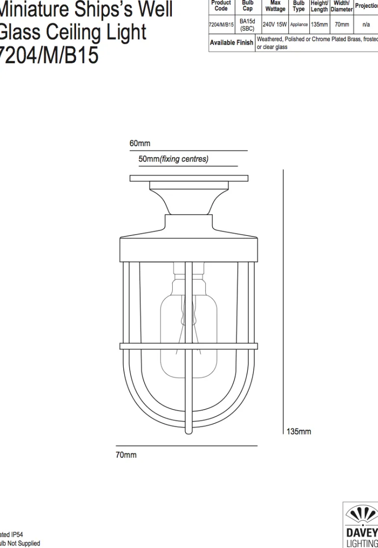 Kleine Außenbeleuchtung aus Messing 7204/M