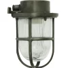 Kleine Außenwandlampe N° 15N aus Messing mit Rillenglas