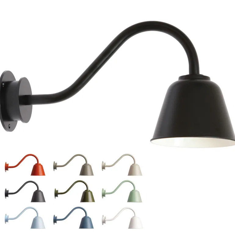 Kleine dänische Außenlampe aus Aluminium Bell