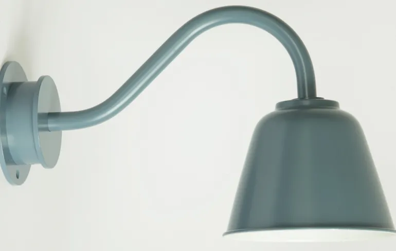Kleine dänische Außenlampe aus Aluminium Bell