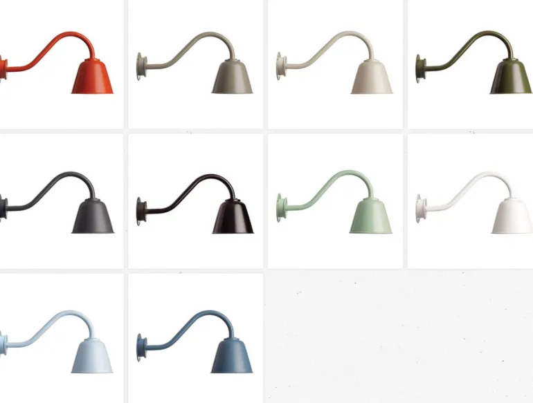 Kleine dänische Außenlampe aus Aluminium Bell
