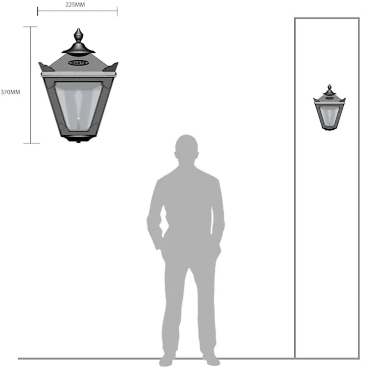 Kleine flache Wandleuchte im viktorianischen Stil