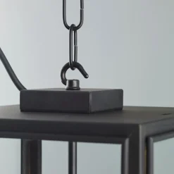 Kleine Kasten-Hängelaterne aus Messing 7638/20