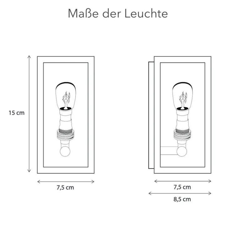 Kleine Messing-Wandleuchte Vitrine petit