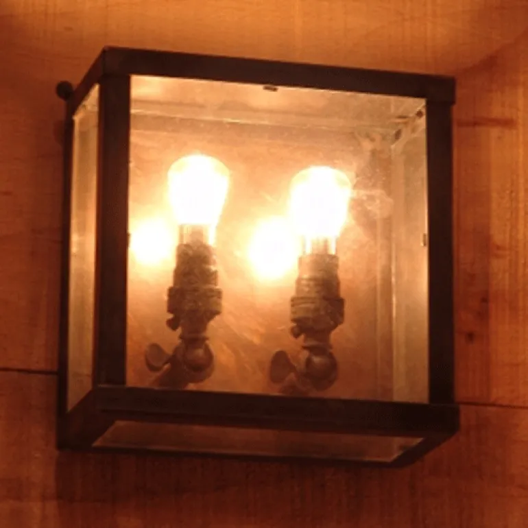 Kleine Messing-Wandleuchte Vitrine petit