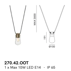 Kleine Pendelleuchte Drop Mini mit zwei Kabelausgängen