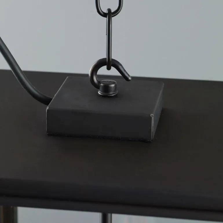 Kleine Pyramidenstumpf-Hängelaterne aus Messing 7635