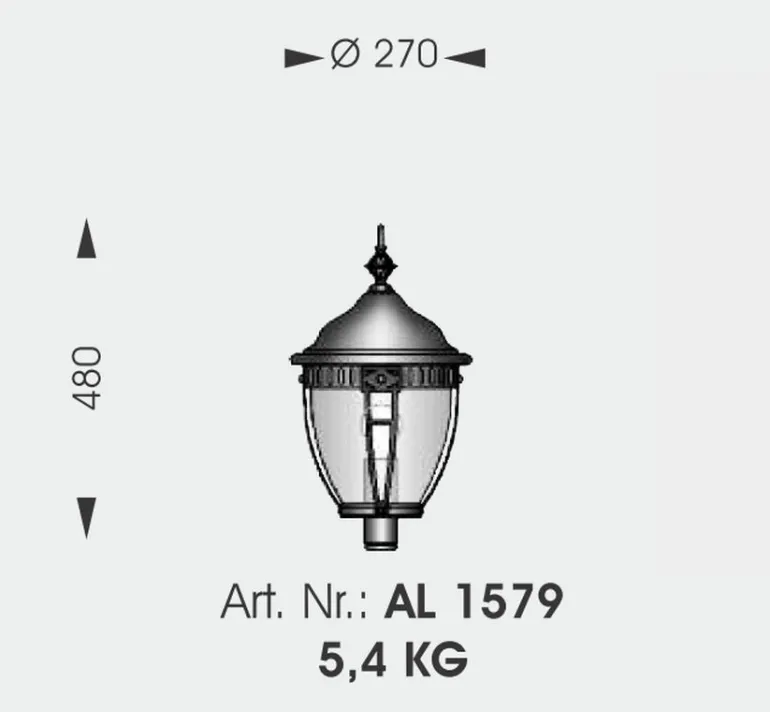 Kleine Standleuchte aus Schmiedeeisen AL 6614
