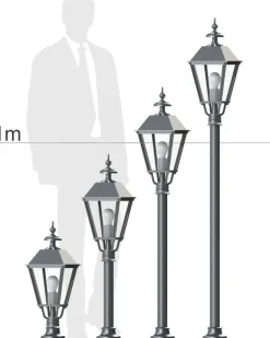 Kleine Standleuchte für außen aus Aluguss Elba 50