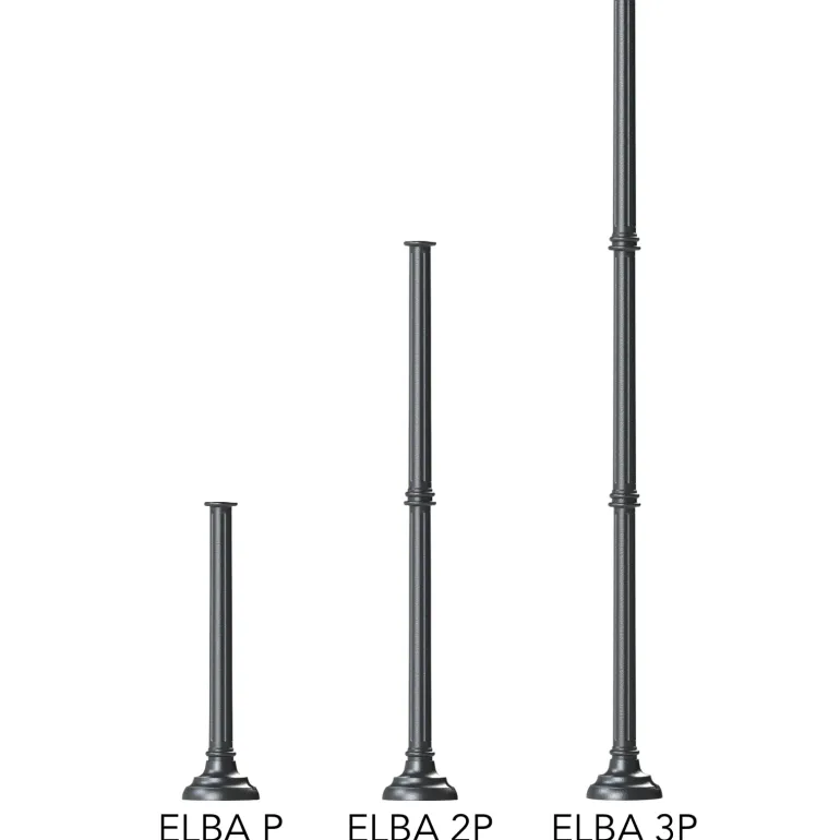 Kleine Säule ELBA P mit kannelierter Stange 66 / 124 / 182 cm