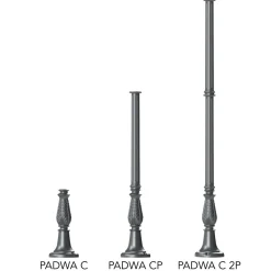 Kleine Säule PADWA C mit Blattornament 42 / 100 / 157 cm