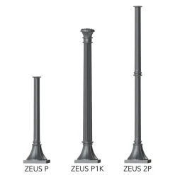 Kleine Säule ZEUS P mit viereckigem Sockel 75 / 117 / 143 cm