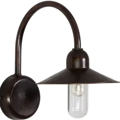 Kleine Wandleuchte mit Bogenarm aus Messing oder Zink Normandy