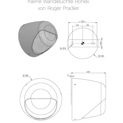 Kleine Wandleuchte Ronex