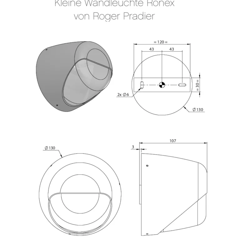 Kleine Wandleuchte Ronex