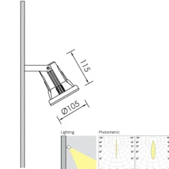 Kleiner Messing-Außenstrahler Nepa