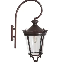 KĂśnigliche Wandleuchte aus Zink oder Messing mit Bischofstab
