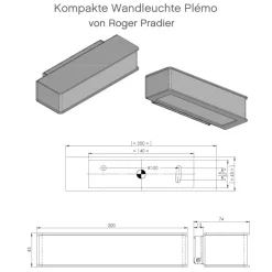 Kompakte Wandleuchte Plémo
