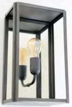Kubische Außenleuchte aus Messing Loft 9040