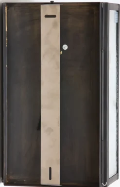 Kubische Außenleuchte aus Messing Loft 9040