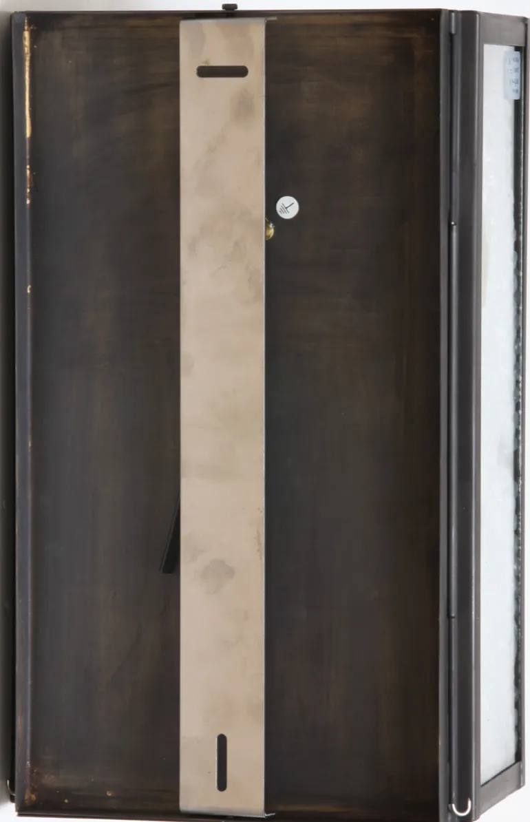 Kubische Außenleuchte aus Messing Loft 9040
