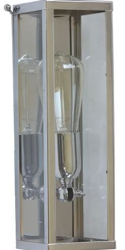 Kubische AuĂen-Wandleuchte Vitrine 1L Small