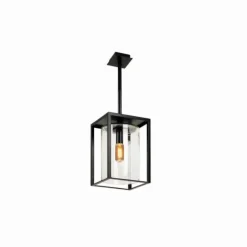 Kubische Pendelleuchte DOME mit Rundglas