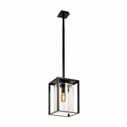 Kubische Pendelleuchte DOME mit Rundglas