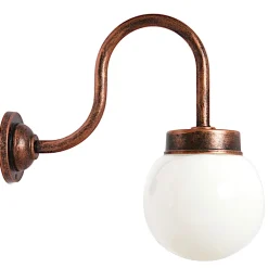 Kugelleuchte mit Aluminium-Wandarm 38-S OR