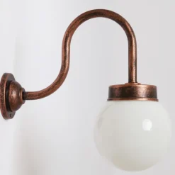 Kugelleuchte mit Aluminium-Wandarm 38-S OR