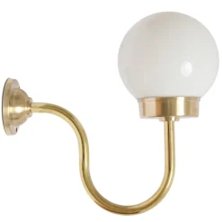 Kugelleuchte mit Messing-Wandarm 38 ORBR