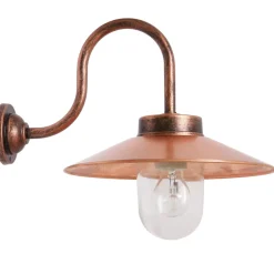Kupferschirm-Hofleuchte mit Bogenarm 38 S BCU