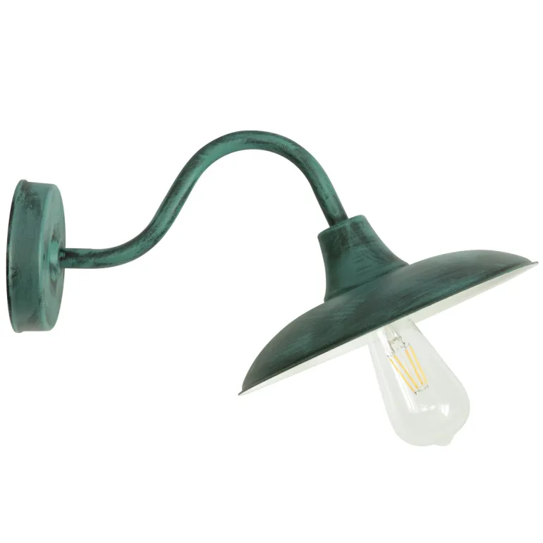 Landhaus-Wandlampe für Außen mit Schwanenhals